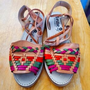 Authentic leather sandals